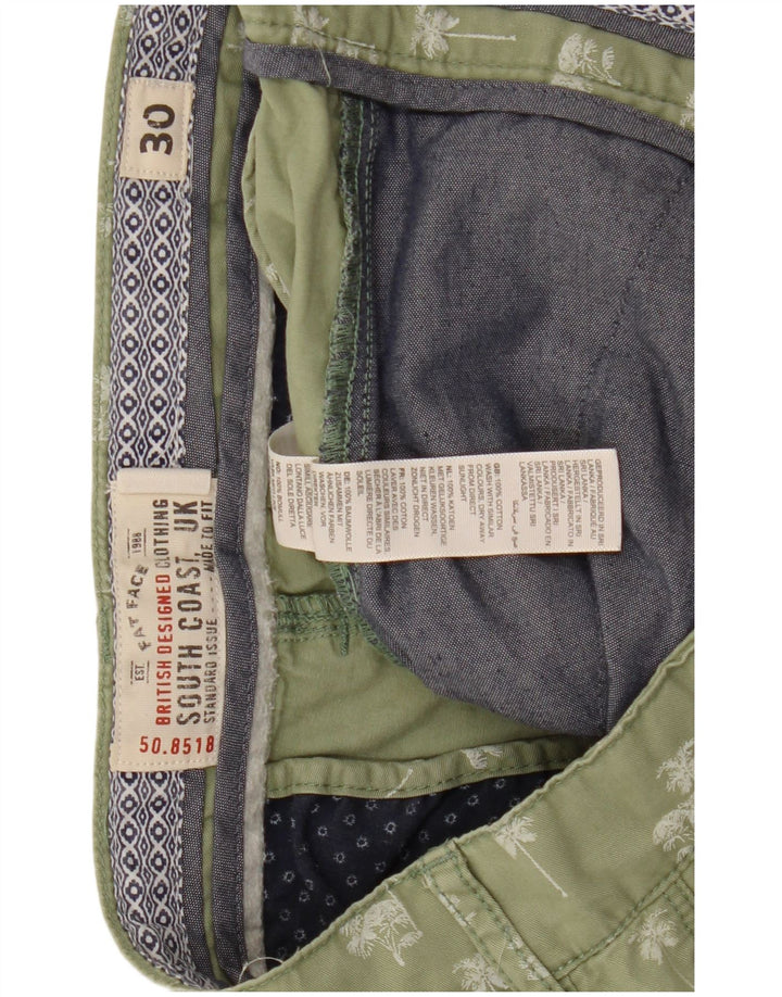 Fat Face Herre Chino Shorts W30 Medium Green Floral Bomuld
