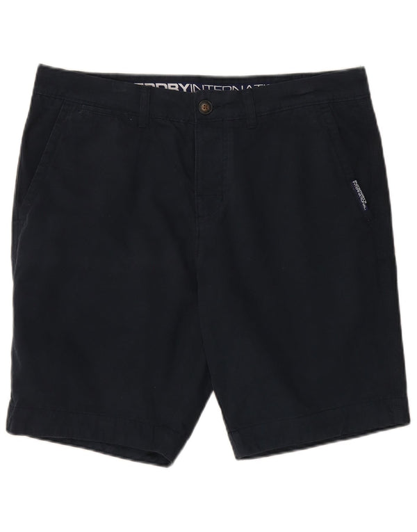 SUPERDRY Chino Shorts til mænd XL W38 Marineblå Bomuld