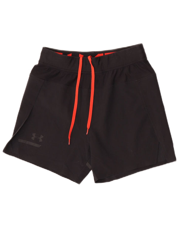 Under Armour Dame Heat Gear Sports Shorts UK 10 Small Navy Blue