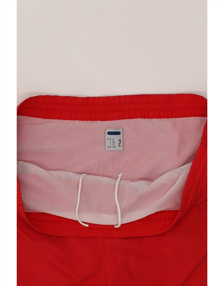 FILA Mens Swimming Shorts IT 50 Medium  Red Colourblock Vintage Fila and Second-Hand Fila from Messina Hembry 