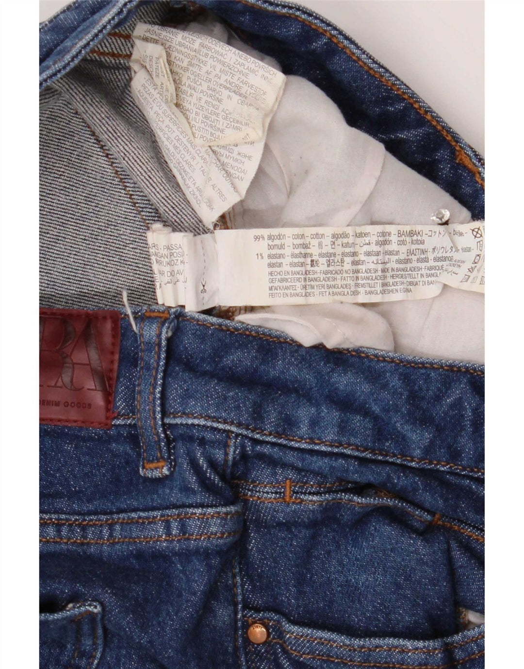 Zara Dame Flared Jeans EU 40 Medium W30 L32 Blå Bomuld