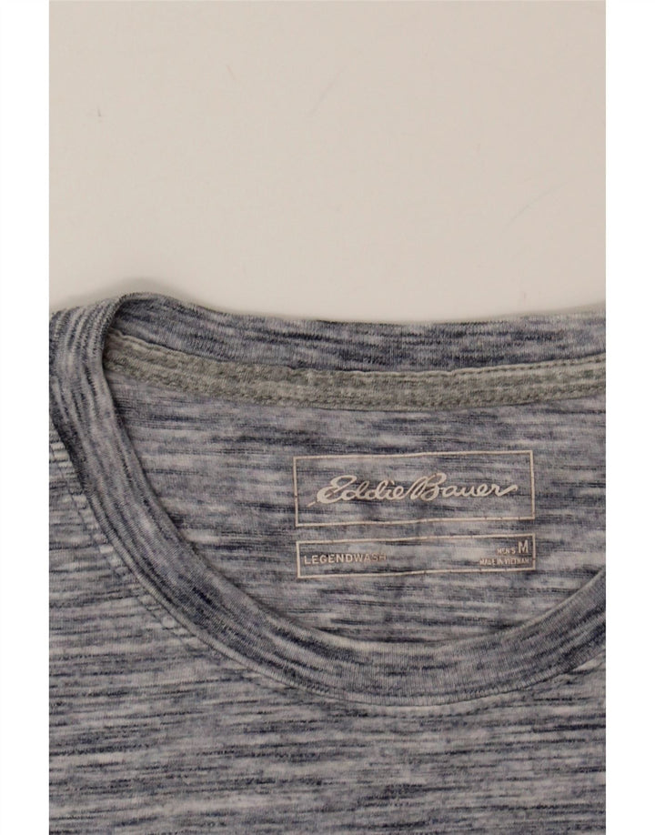 EDDIE BAUER Mens T-Shirt Top Medium Blue Pinstripe Vintage Eddie Bauer and Second-Hand Eddie Bauer from Messina Hembry 