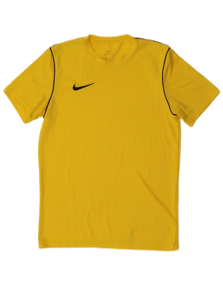 NIKE Mens Dri Fit T-Shirt Top Medium Yellow