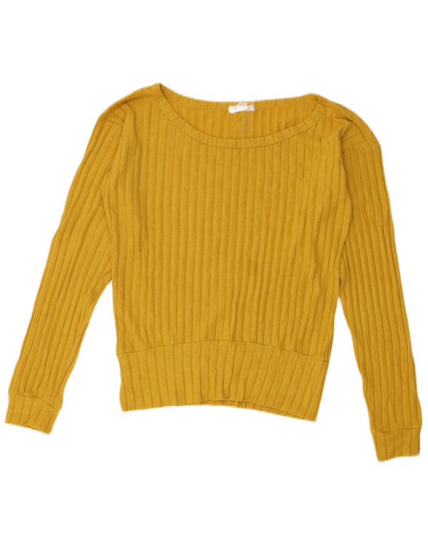 Billabong Dame Top Langærmet UK 16 Stor Gul Polyester