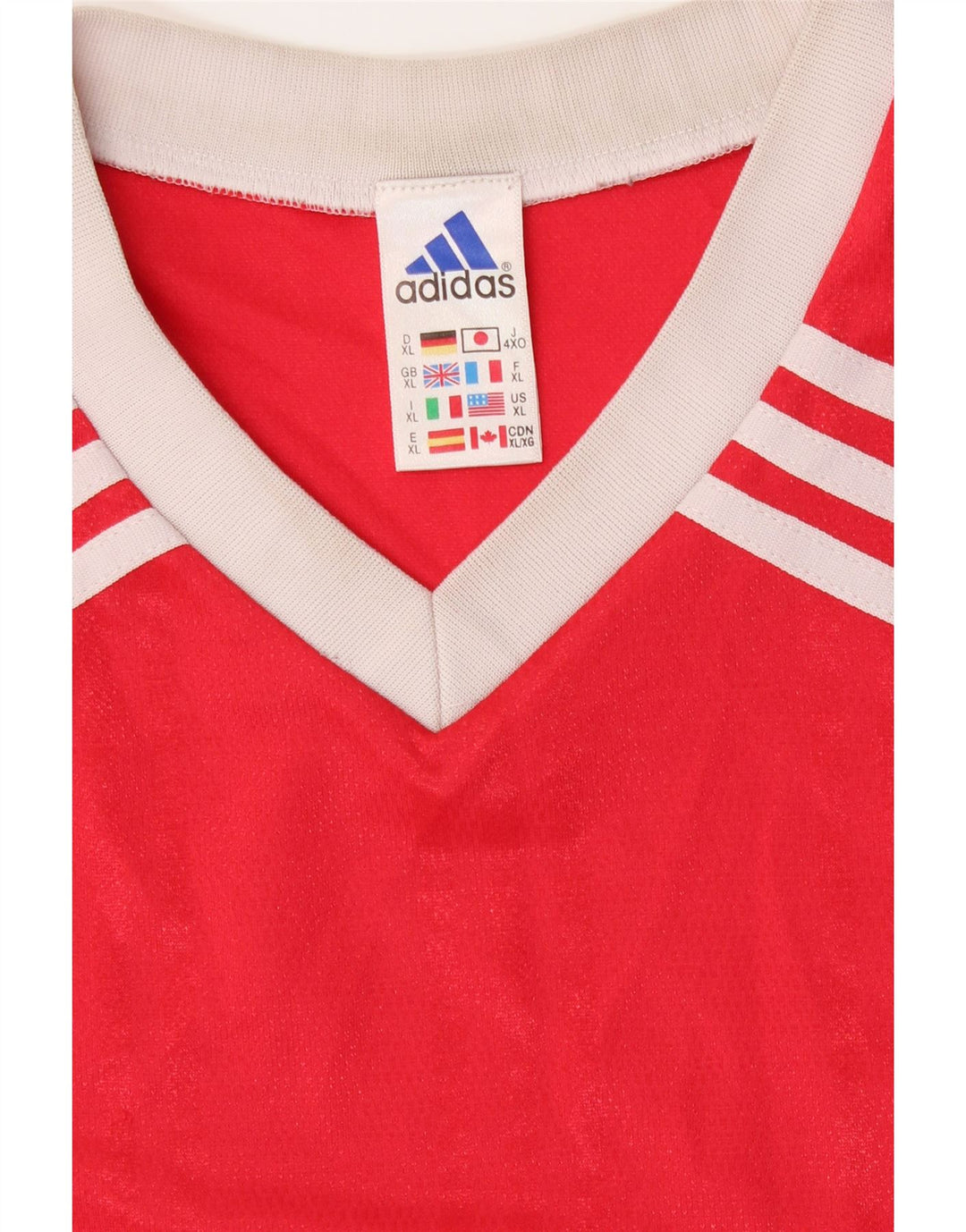 ADIDAS Grafisk T-shirt top til mænd XL Rød polyester