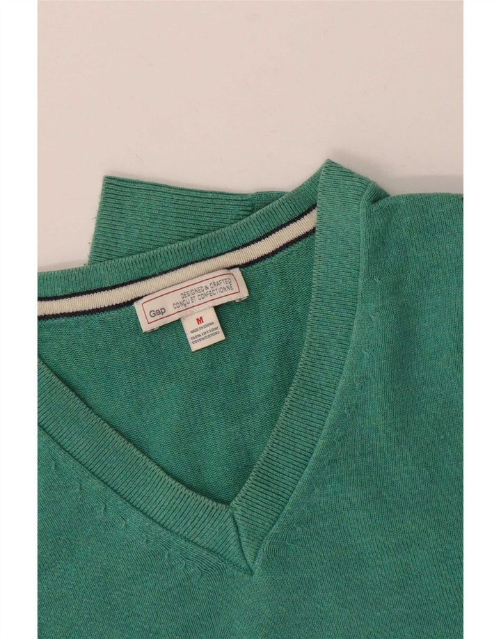 Gap Herre V-hals sweater mellemgrøn bomuld