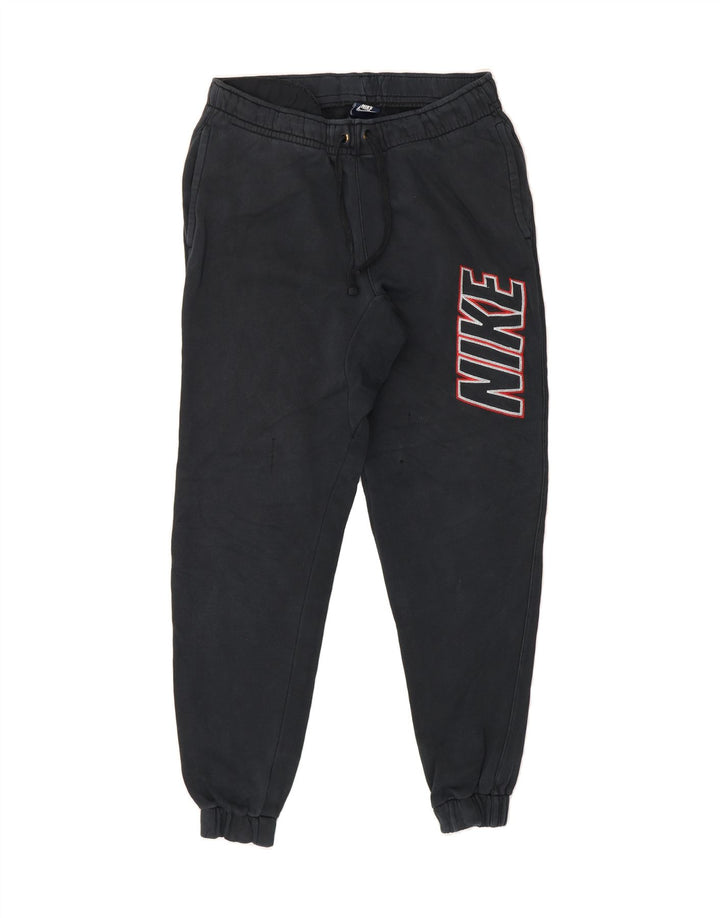 NIKE Mens Graphic Tracksuit Trousers Joggers Small Navy Blue Cotton Vintage Nike and Second-Hand Nike from Messina Hembry 