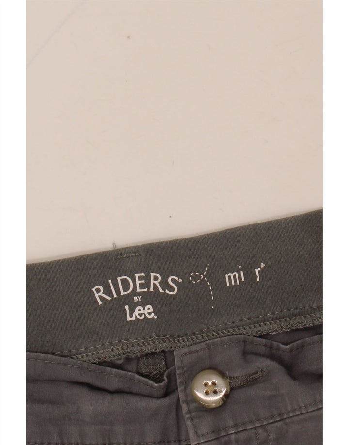 LEE Womens Riders Mid Rise Chino Shorts W36 XL Grå