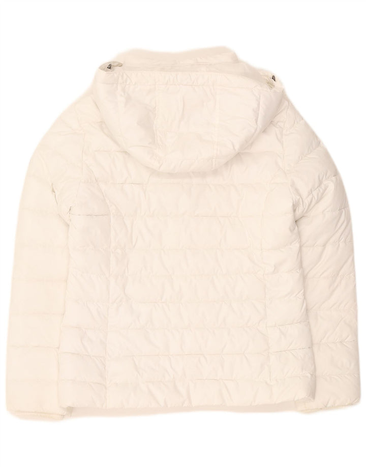 Tommy Hilfiger Dame Hættejakke UK 14 Medium White Polyester