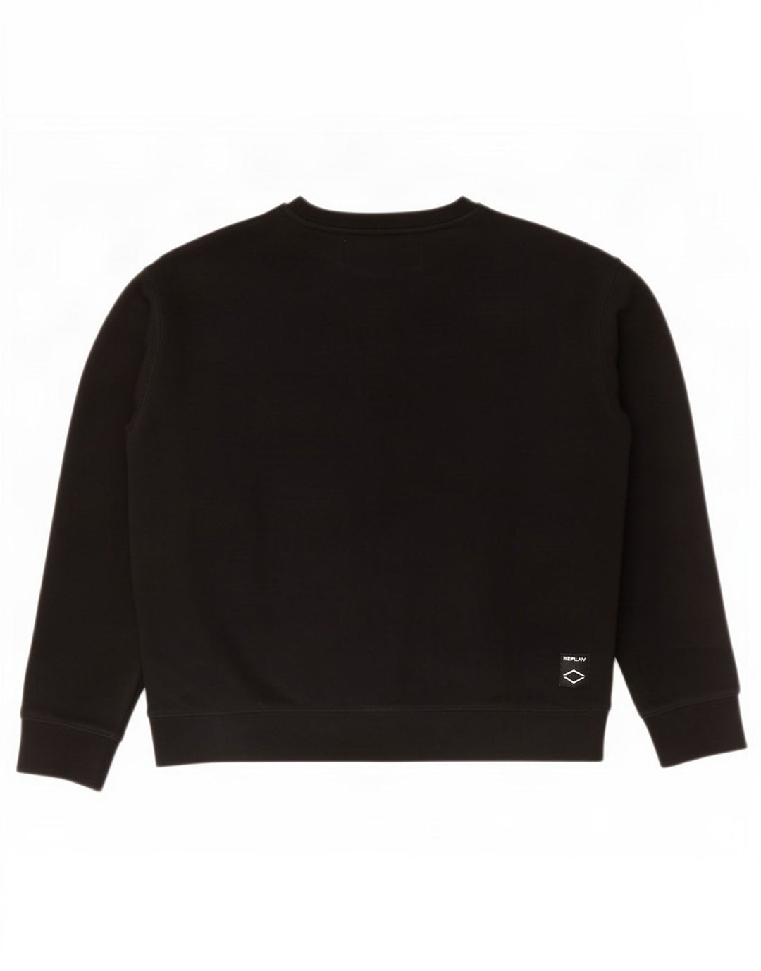 Replay Herre Grafisk Sweatshirt Jumper Stor Sort Colourblock Bomuld