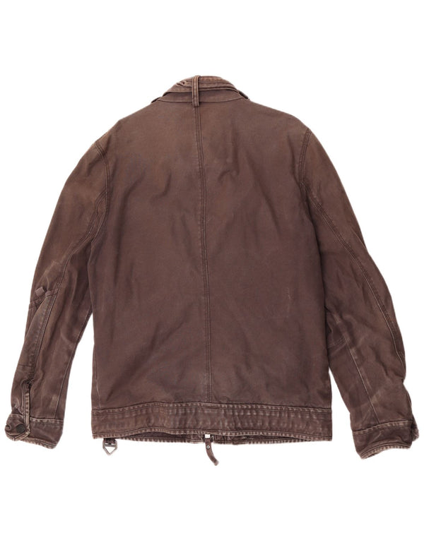 Superdry Herre Utility Jacket UK 40 Stor brun bomuld