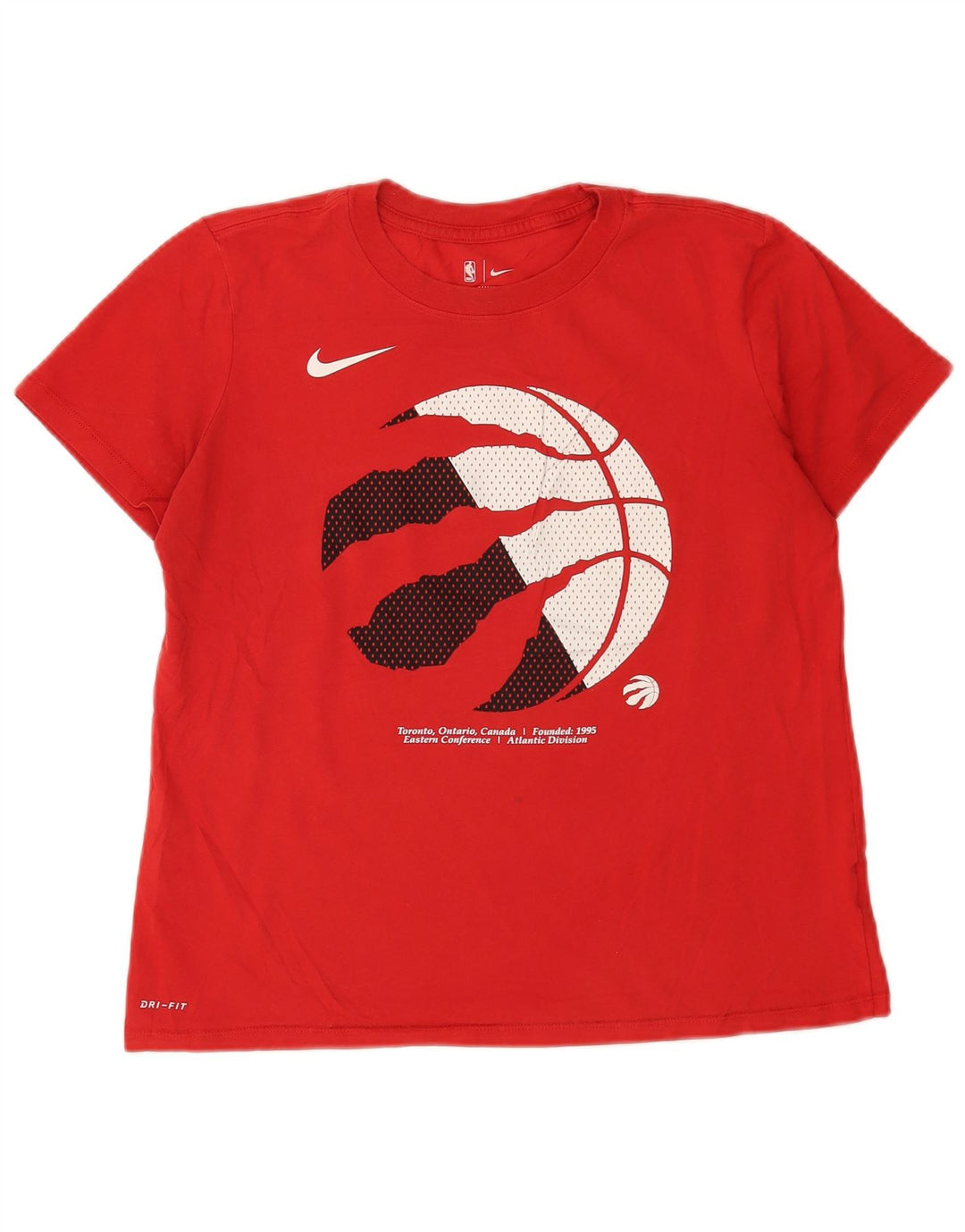 Nike Herre Dri Fit grafisk T-shirt Top Medium Rød Bomuld