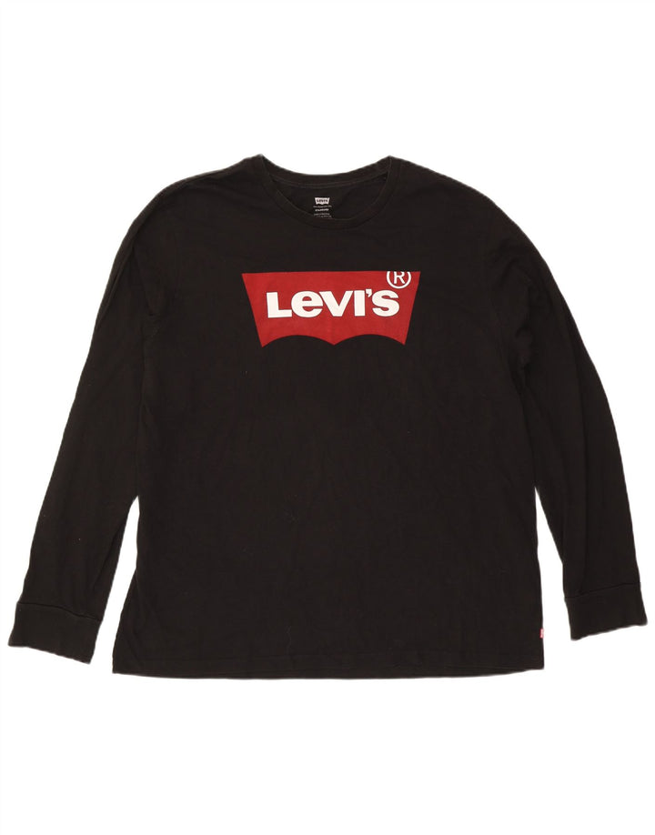 Levi's Herre Standard Fit Grafisk Top Langærmet XL Sort Bomuld