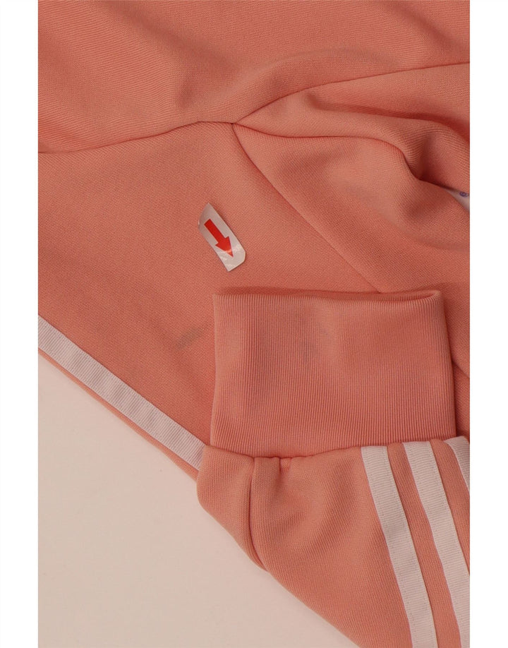 Adidas Dame Grafisk Træningsdragt Top Jacket UK 8 Lille Pink Polyester