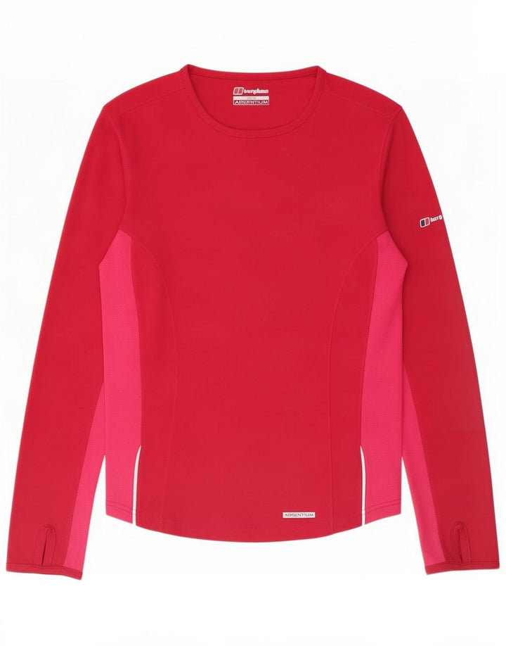 Berghaus Dame Top Langærmet UK 12 Medium Rød Polyester