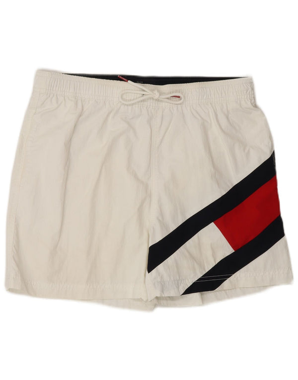TOMMY HILFIGER Grafiske badeshorts til mænd Medium White Beach