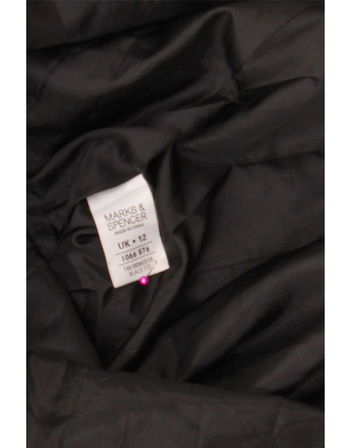 Marks & Spencer Trench Coat til kvinder UK 12 Medium Sort Polyester