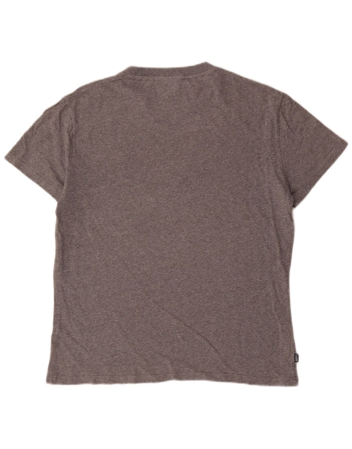 Superdry T-shirt top til kvinder DK 16 Stor grå flækket bomuld