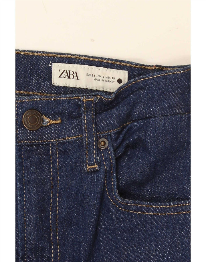 Zara Dame Straight Jeans EU 38 Small W28 L27 Blå Bomuld