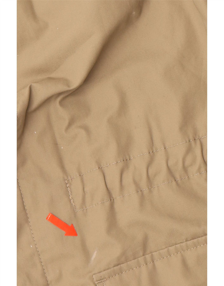 LYLE & SCOTT Herre Utility Jacket UK 40 Stor Beige Bomuld