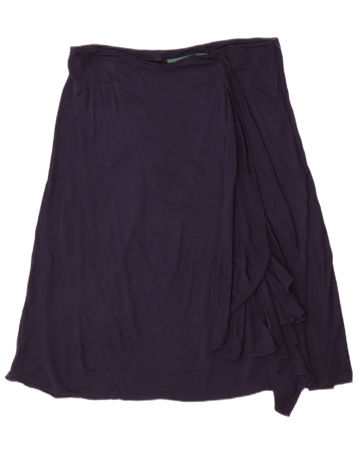 Ralph Lauren Dame A-Line nederdel Large W36 Navy Blue Rayon