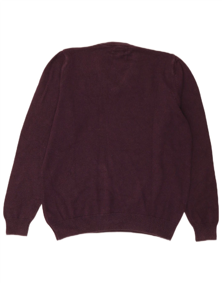 Marks & Spencer Herre V-hals sweater Medium Lilla Bomuld