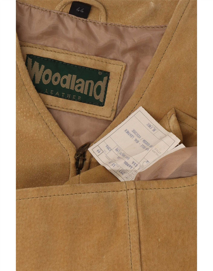 Woodland Dame Ruskind Gilet IT 44 Medium Beige Læder
