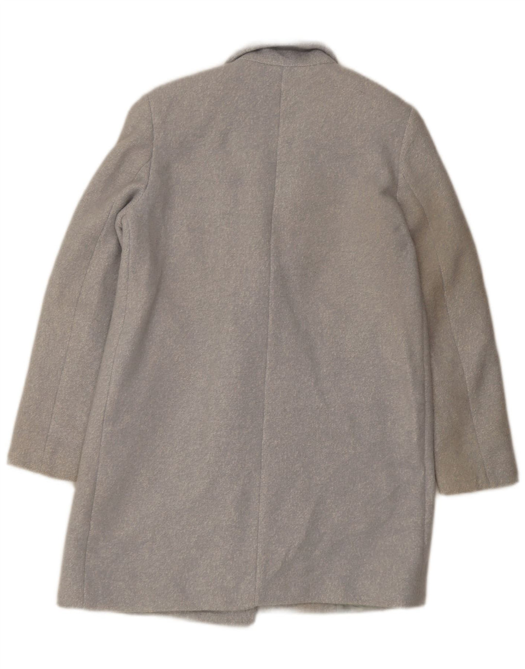 Zara Dame Oversized Dobbeltradet Frakke UK 6 XS Blå Flecked