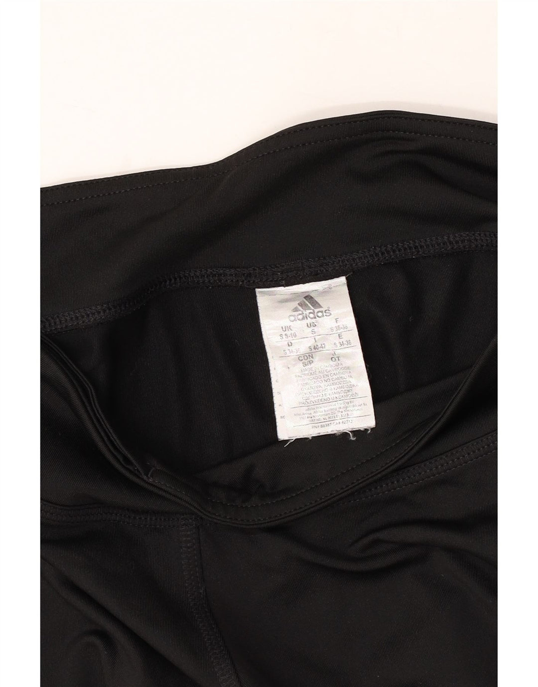 ADIDAS Dame Climalite Capri Leggings UK 8/10 Small Black Polyester