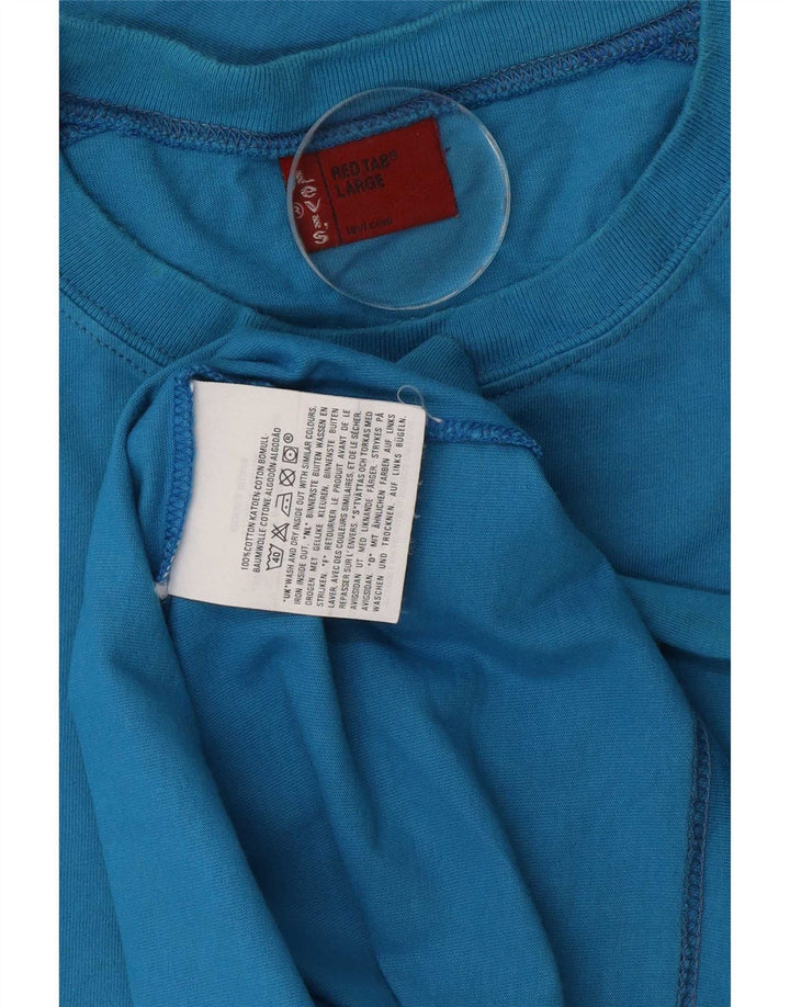 Levi's Grafisk Top Langærmet Herre Stor Blå Colourblock Bomuld