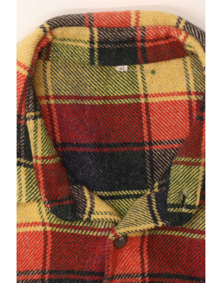 Vintage herre flannelskjorte XL flerfarvet ternet uld