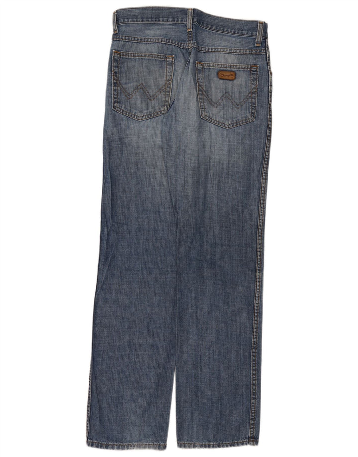 Wrangler Herre Regular Fit Straight Jeans W32 L32 Blå Bomuld