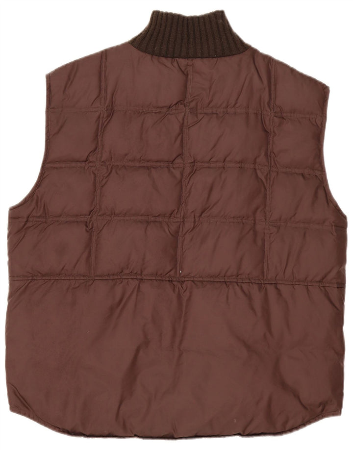 Vintage herre polstret Gilet UK 40 Large Brown