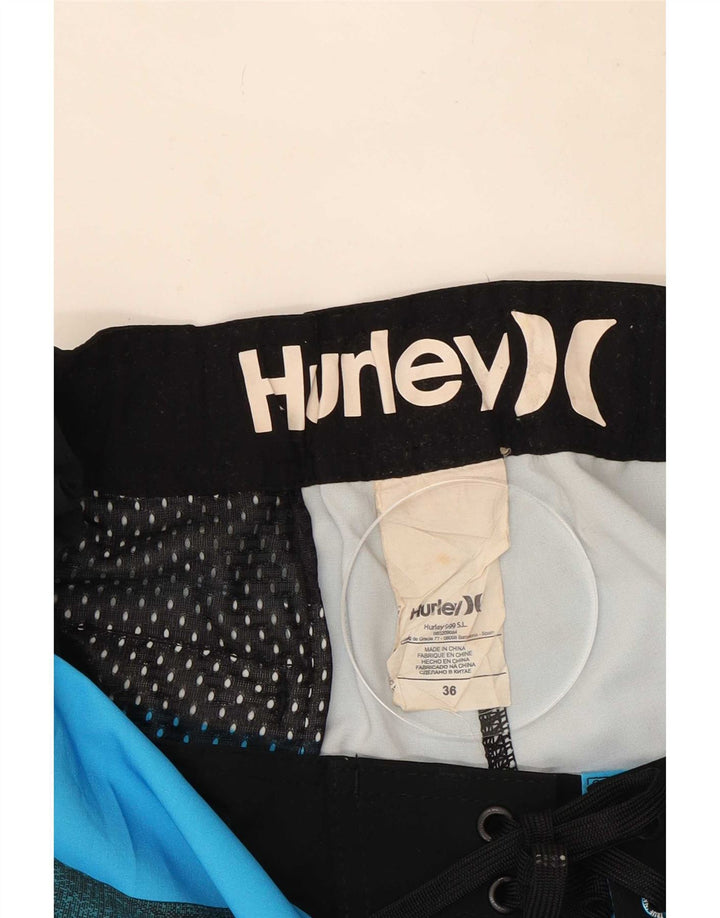Hurley Badeshorts til mænd store blå stribet polyester