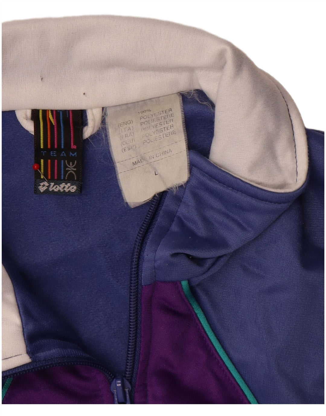 Lotto Herre træningsdragt Topjakke Stor Blå Colourblock Polyester