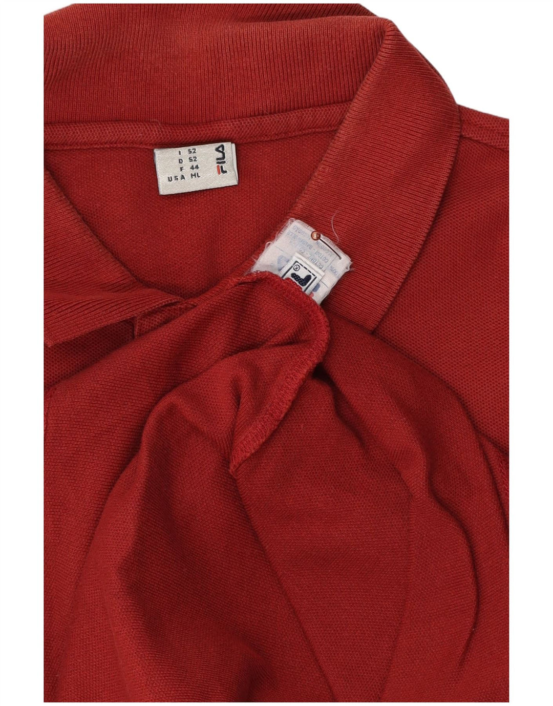 Fila Polo Shirt til mænd IT 52 Stor Bourgogne bomuld