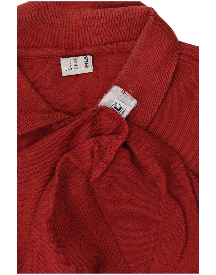 Fila Polo Shirt til mænd IT 52 Stor Bourgogne bomuld