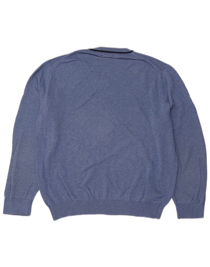 Nautica Herre V-hals sweater Stor blå bomuld