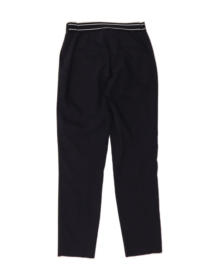 ZARA Womens Slim Chino Trousers Medium W28 L27 Navy Blue Cotton Vintage Zara and Second-Hand Zara from Messina Hembry 