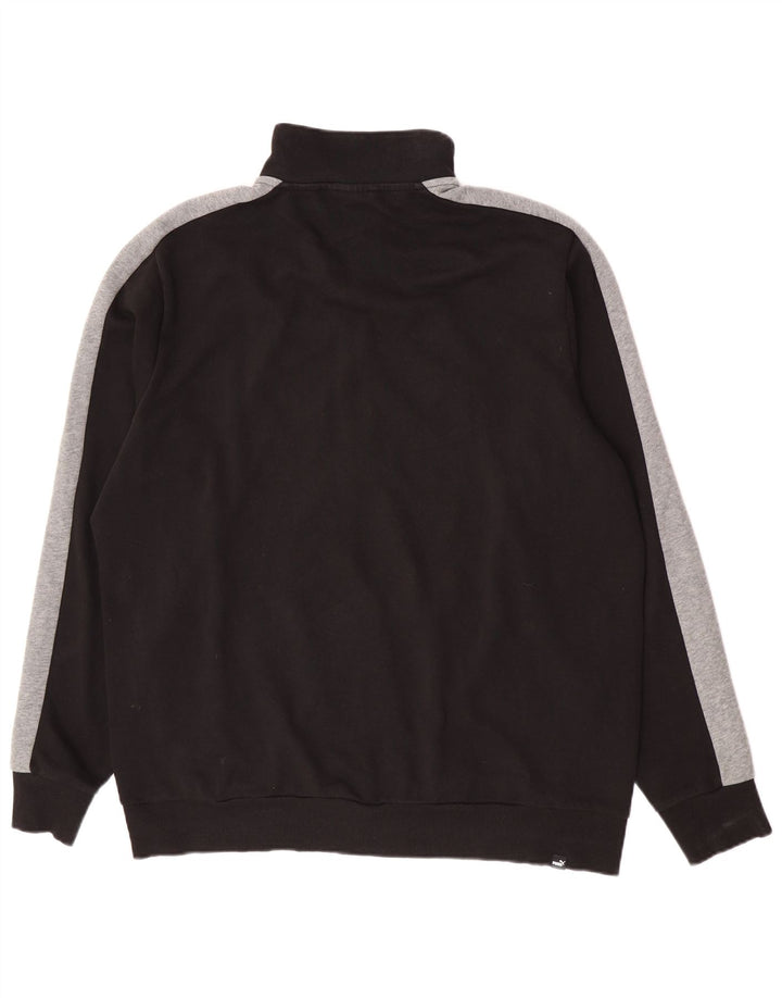 Puma Herre grafisk træningsdragt Topjakke 2XL Sort Colourblock Bomuld