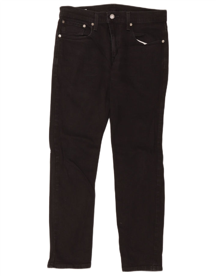 Levi's Herre 502 tilspidsede jeans W32 L32 sort bomuld