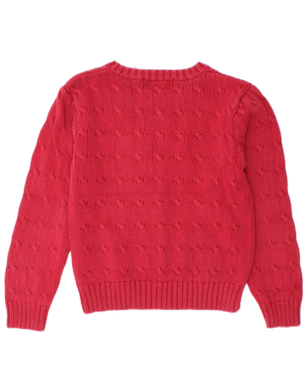Polo Ralph Lauren Boys Boat Neck Jumper Sweater 4-5 År Rød Bomuld