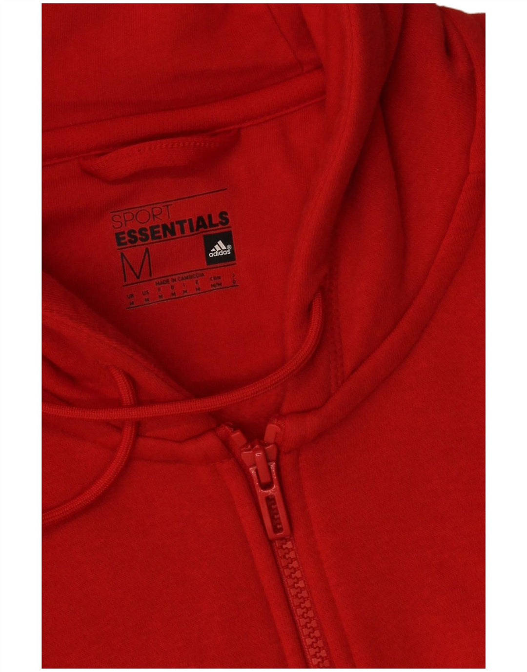 Adidas Hættetrøje med lynlås til mænd Medium rød bomuld