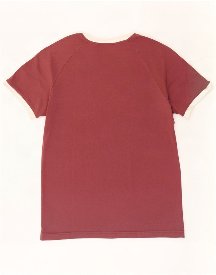 Adidas Herre T-Shirt Top Medium Bourgogne Bomuld