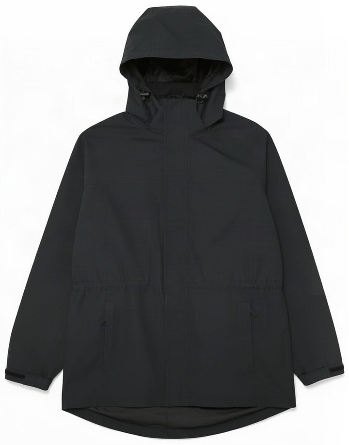 Mountain Essentials Herre Hooded Windbreaker Coat UK 40 Large Black