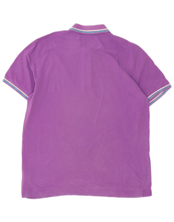 Kappa herre poloshirt stor lilla stribet bomuld