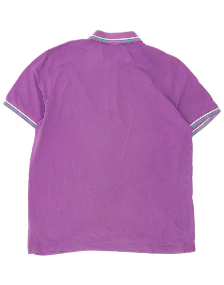 Kappa herre poloshirt stor lilla stribet bomuld