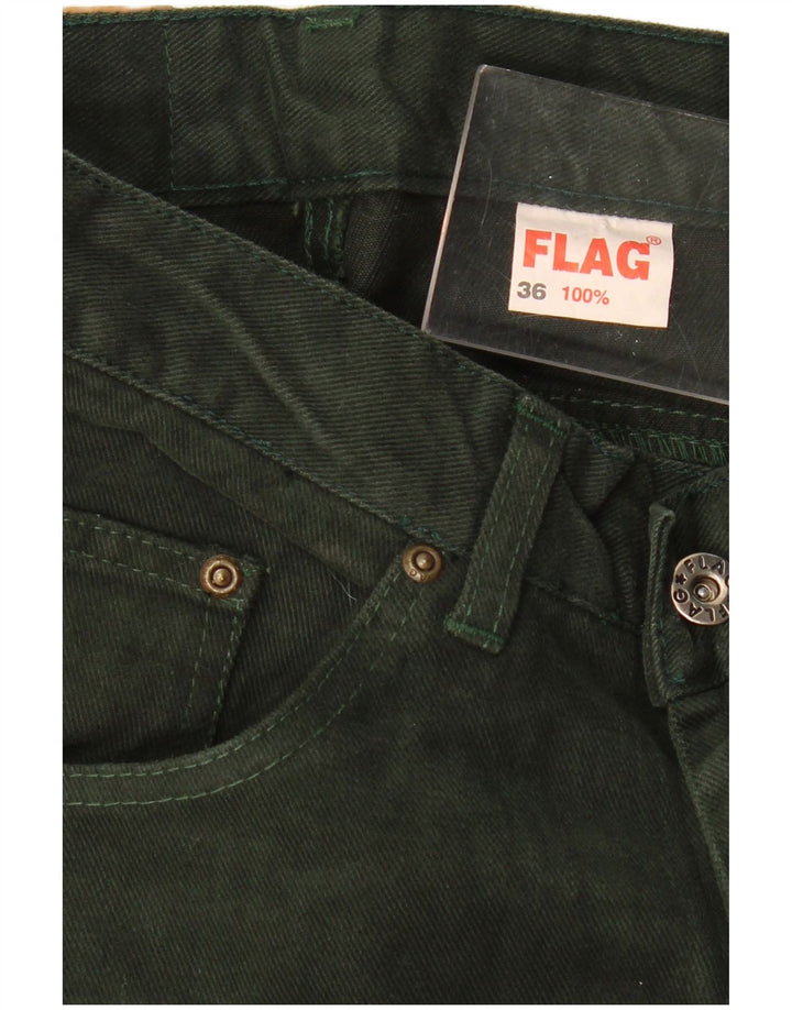 VINTAGE Kvinder Højtaljede Slim Jeans EU 36 Small W28 L31 Grøn Bomuld