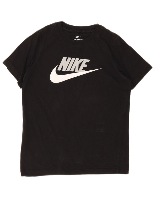 Nike drenge grafisk t-shirt top 10-11 år medium sort bomuld