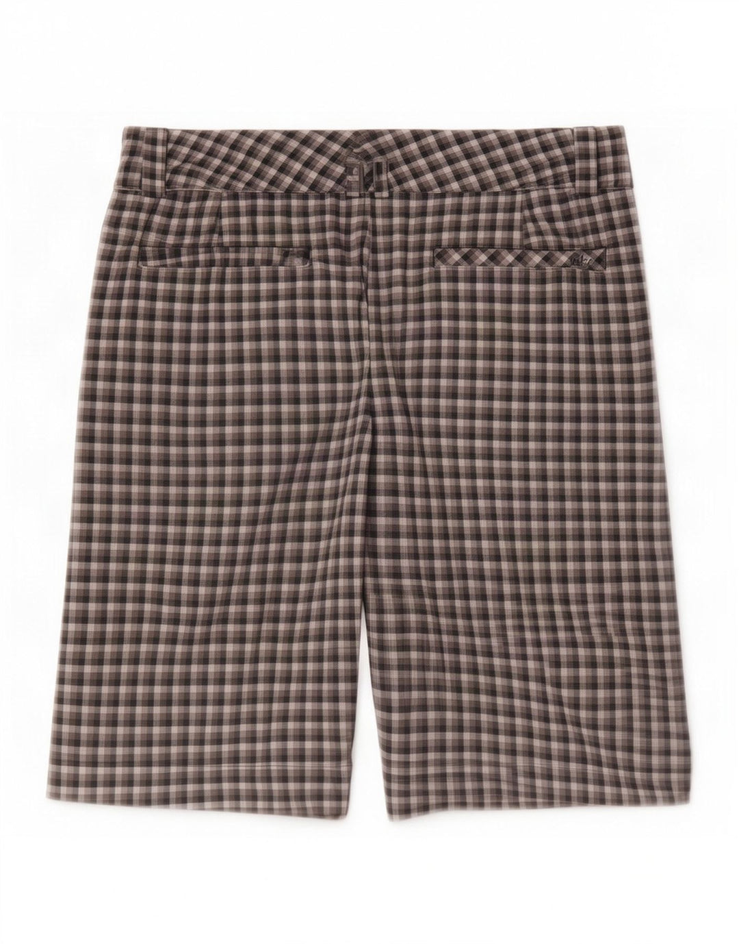 Nike Dame Dri Fit Chino Shorts UK 14 Medium W32 Grå ternet polyester